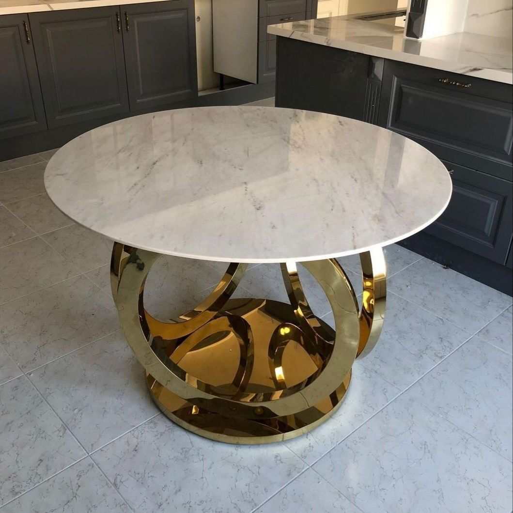 Orta Sehpa Gold Kaplamalı